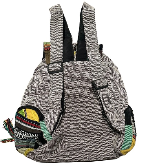 NWT.  Handwoven Backpack.  BP-21.  03 BL/BL - Picture 2 of 3